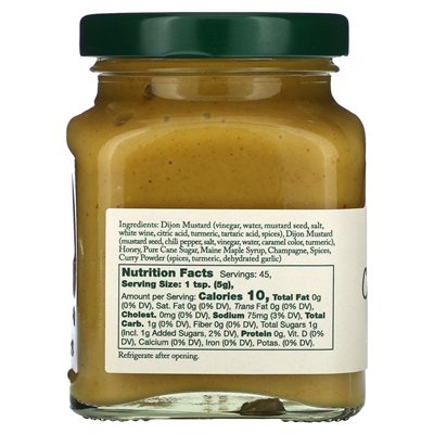 Stonewall Kitchen, Maine Maple Champagne Mustard, 8 uncji (227 g)