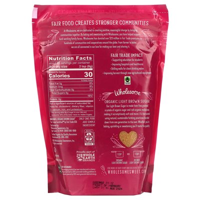 Zdrowe słodziki, organiczny jasnobrązowy cukier, 1,5 funta (680 g) Zdrowe słodziki, organiczny jasnobrązowy cukier, 1,5 funta (680 g)