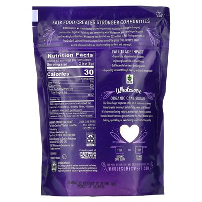 Zdrowe słodziki, organiczny cukier trzcinowy, 1 funt (454 g) Zdrowe słodziki, organiczny cukier trzcinowy, 1 funt (454 g)
