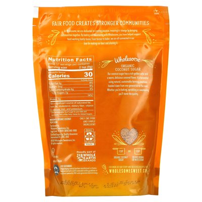 Zdrowe słodziki, organiczny cukier kokosowy, 1 funt (16 uncji) - 454 g