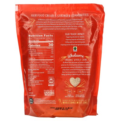 Healthy Sweeteners, Organic Panel Fucanat Whole Cane Sugar, 32 Ounces (907 G)