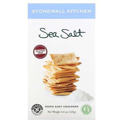 Stonewall Kitchen, Down East Crackers, Bezgluten, sól morska, 4,4 uncji (125 g)