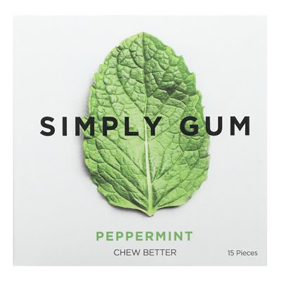 Simply Gum, Kaugummi, Pfefferminze, 15 Stück
