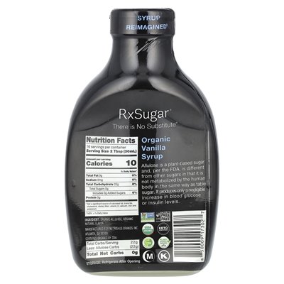RXSUGAR, Organic Vanilla Syrup, 16 fl oz (473 ml)