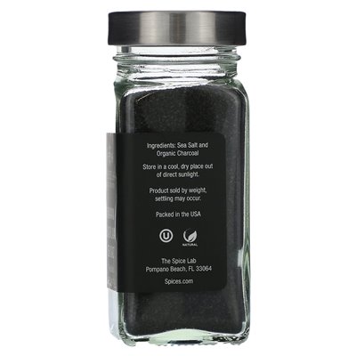 The Spice Lab, Hawaiianisches schwarzes Lava-Meersalz, feine Körnung, 4,3 oz (121 g)