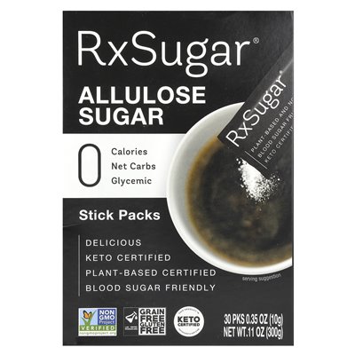 RXSUGAR, Allulose-Zucker, 30 Packungen, je 0,35 Unzen (10 g)