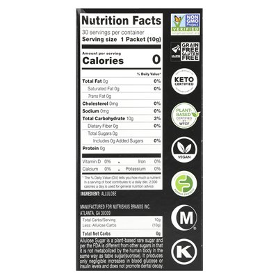 RXSUGAR, Allulose-Zucker, 30 Packungen, je 0,35 Unzen (10 g)