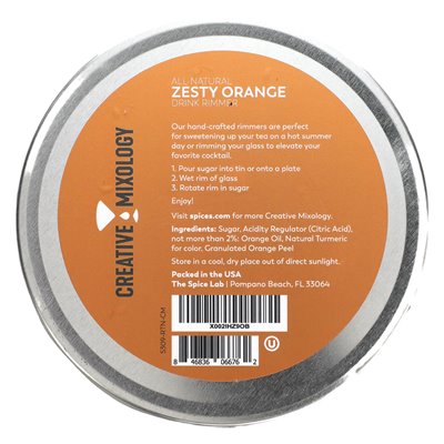 The Spice Lab, Creative Mixology, Zesty Orange Sugar Rimmer, 3,5 uncji (99 g)