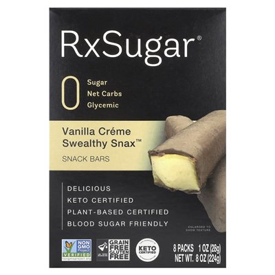 RXSUGAR, SWEALTHY SNAX, BARDY STAIN, CREME W INDYWANIE