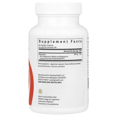 Seeking Health, Optimal Magnesium, 150 mg, 90 vegetarische Kapseln