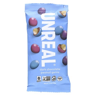 Unreal, Erdnuss-Edelsteine aus dunkler Schokolade, 1,5 Unzen (43 g)