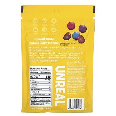 Unreal, dunkle Schokolade mit knusprigem Quinoa, 5 oz (142 g)