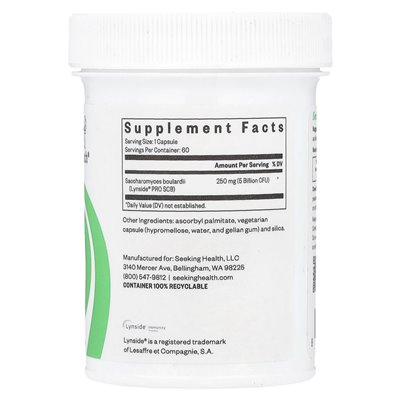 Seeking Health, Saccharomyces Boulardii, 5 Billion CFU, 60 Capsules