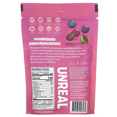 Unreal, Milchschokoladen-Edelsteine, 5 oz (142 g)