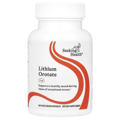 Seeking Health, Orotan Litu, 5 mg, 100 Wegetariańskich Kapsułek Seeking Health, Orotan Litu, 5 mg, 100 Wegetariańskich Kapsułek