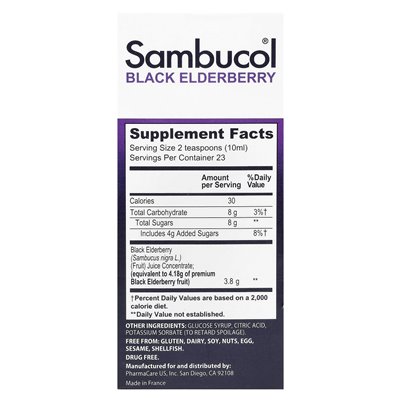 Sambucol, Black Elderberry Immune Syrup, Original Formula, 7.8 fl oz (230 ml) Sambucol, Black Elderberry Immune Syrup, Original Formula, 7.8 fl oz (230 ml)