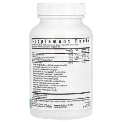 Seeking Health, Nutrient Stress, 90 Vegetarian Capsules