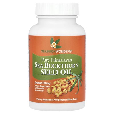 Seabuckwonders, Sea Ballthorn Seed Oil, 1000 mg, 60 softgels (500 mg na softgel) Seabuckwonders, Sea Ballthorn Seed Oil, 1000 mg, 60 softgels (500 mg na softgel)