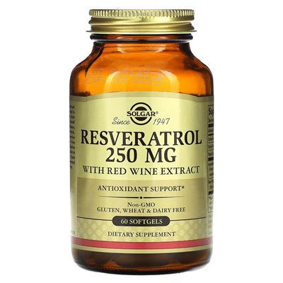Solgar, Resveratrol, 250mg, 60 soft