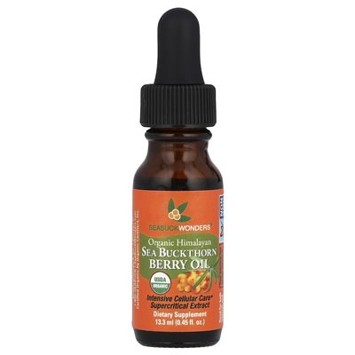 Seabuckwonders, Organic Himalayan Sea Buckthorn Berry Oil, 0.45 fl oz (13.3 ml)