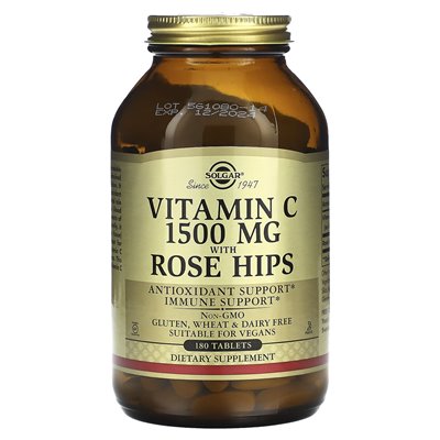 Solgar, Vitamin C with Roses, 180 Tablets