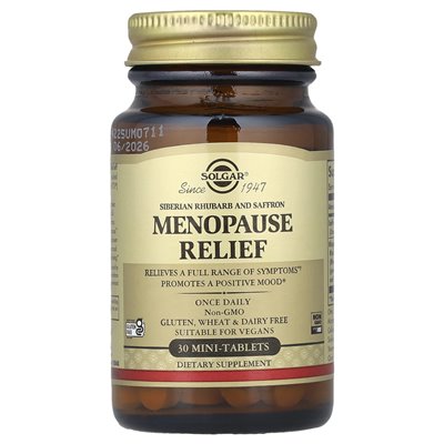 Solgar, Menopauzy Relief, 30 mini-tabletów Solgar, Menopauzy Relief, 30 mini-tabletów
