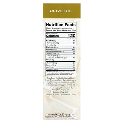 Stonewall Kitchen, Down East Crackers, Oliwka oliwek, 4,4 uncji (125 g) Stonewall Kitchen, Down East Crackers, Oliwka oliwek, 4,4 uncji (125 g)