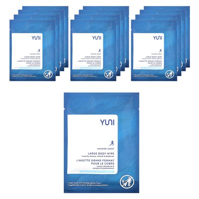 Yuni Beauty, shower tray, pepper and citrus, 12 wipes