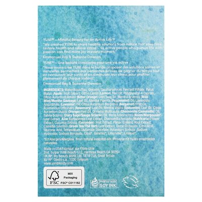 Yuni Beauty, blacha prysznicowa, pieprz i cytrusy, 12 chusteczek