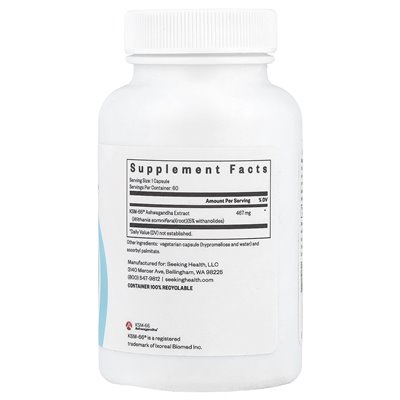 Seeking Health, Ashwagandha, 60 Capsules