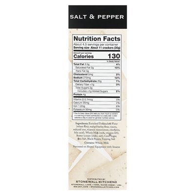 Stonewall Kitchen, Down East Crackers, Salz & Pfeffer, 5 Unzen (142 g)