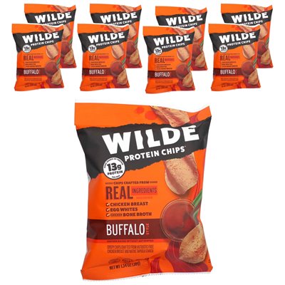 Wilde Brands, Protein-Chips, Buffalo-Style, 8 Beutel, 1,34 oz (38 g)