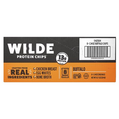 Wilde Brands, Protein-Chips, Buffalo-Style, 8 Beutel, 1,34 oz (38 g)