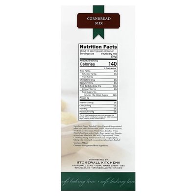 Stonewall Kitchen, Maisbrotmischung, 16 Unzen (453,6 g) Stonewall Kitchen, Maisbrotmischung, 16 Unzen (453,6 g)