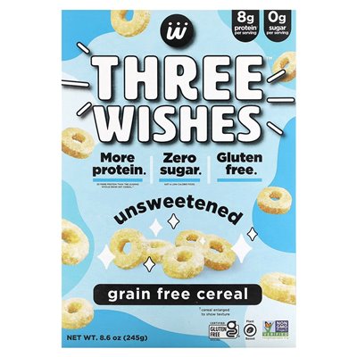 Three Wishes, getreidefreies Müsli, ungesüßt, 8,6 oz (245 g)
