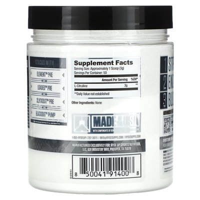 Ryse, seria elementów, L-cytrulina, 5,3 uncji (150 g)
