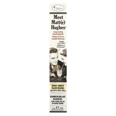 TheBalm Cosmetics, Meet Matt (E) Hughes, długotrwała szminka płynna, popełniona, 0,25 fl oz (7,4 ml)