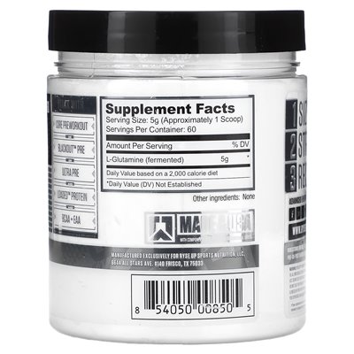 Ryse, seria elementów, fermentowana L-glutamina, 10,6 uncji (300 g) Ryse, seria elementów, fermentowana L-glutamina, 10,6 uncji (300 g)