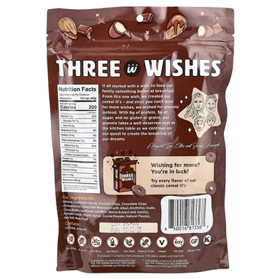 Three Wishes, getreidefreies Müsli, Schokoladen-Mandel, 8 oz (227 g)