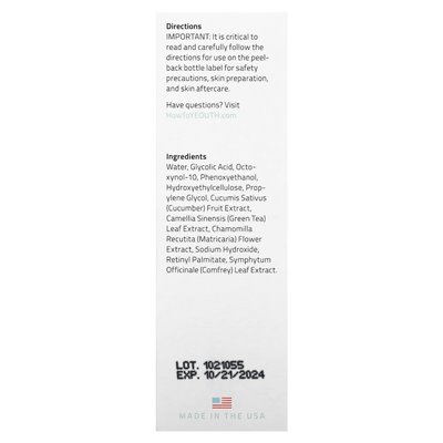 Yeouth, Glykolsäure 30 % Gel-Peeling, 2 Fl Oz (60 ml)