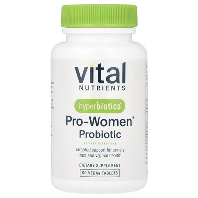 Ważne składniki odżywcze, hiperbiotics®, pro-Women® probiotyk, 60 wegańskich tabletek