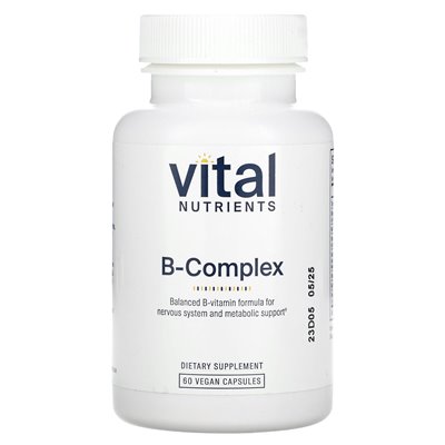 Vital Nutrients, B-Complex, 60 Vegan Capsules Vital Nutrients, B-Complex, 60 Vegan Capsules