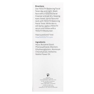 Yeouth, Balancing Toner z rumianek, 3,4 fl oz (100 ml)