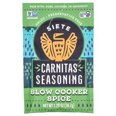 Siete, Carnitas-Gewürz, Slow Cooker-Gewürz, 1,29 oz (36,7 g) Siete, Carnitas-Gewürz, Slow Cooker-Gewürz, 1,29 oz (36,7 g)