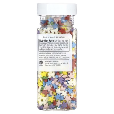 Supernatural Kitchen, Rainbow Starfetti, 3 uncje (85 gm)