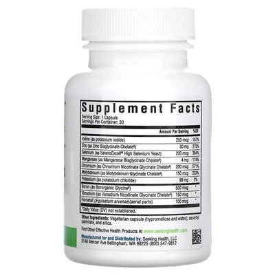 Seeking Health, Trace Minerals II, Iron and Copper Free, 30 Vegetarian Capsules