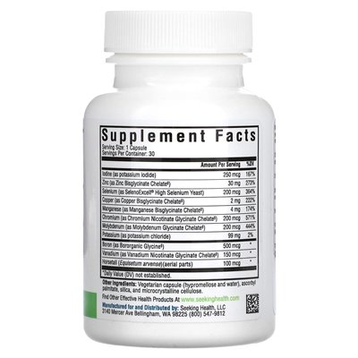 Seeking Health, eisenfreier Spurenelementkomplex, 30 vegetarische Kapseln