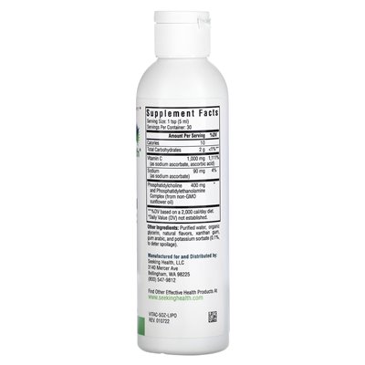 Seeking Health, Optimal Liposomal Vitamin C, Natural Lemon, 1000 mg, 5 fl oz (150 ml)