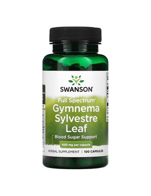 Swanson, Liść Gymnema Sylvestre, Pełne Spektrum, 400 mg, 100 Kapsułek Swanson, Liść Gymnema Sylvestre, Pełne Spektrum, 400 mg, 100 Kapsułek
