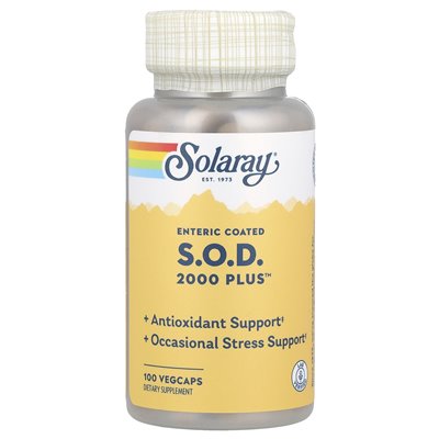 Solaray, powlekany jelitami S.O.D.2000 Plus ™, 100 Vegcaps Solaray, powlekany jelitami S.O.D.2000 Plus ™, 100 Vegcaps